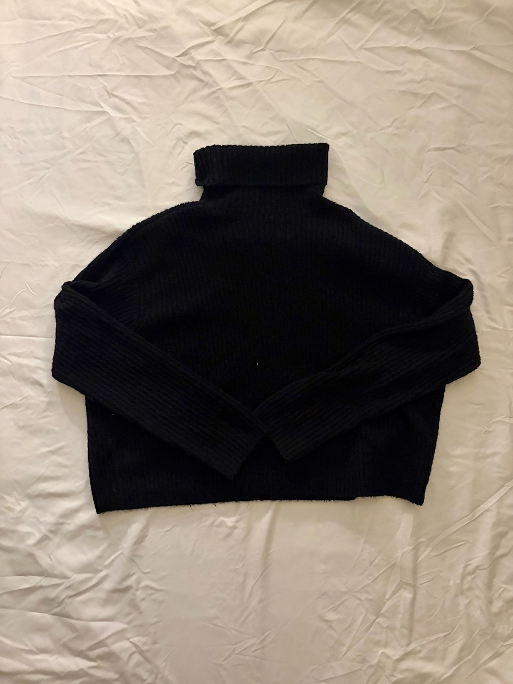 ASOS Black Ribbed Turtleneck Sweater